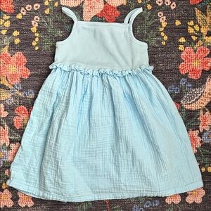 Like New: Gap Toddler Light Blue Sleeveless Gauze Dress, Size 3T